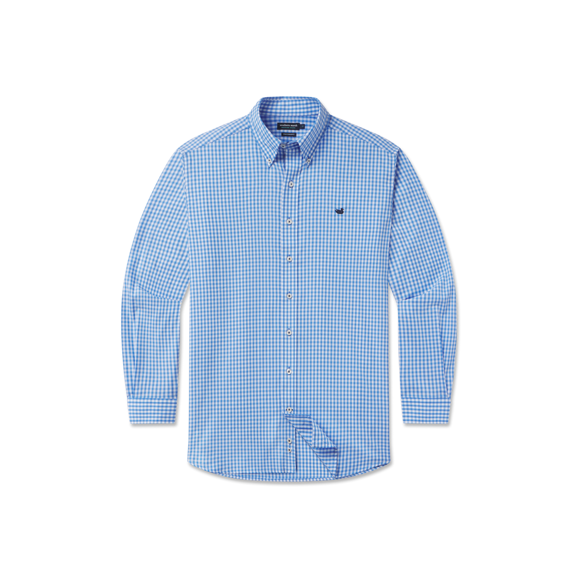 Royal Blue Gingham | Brentwood Gingham Performance Dress Shirt | Front