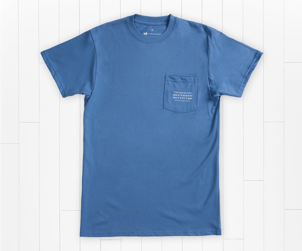 Oxford Blue | Southern Marsh Trademark Duck Tee | Short Sleeve T-Shirt | Front Pocket Shirt