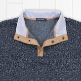 Washed   Navy | Cascade Herringbone Pullover | Detail